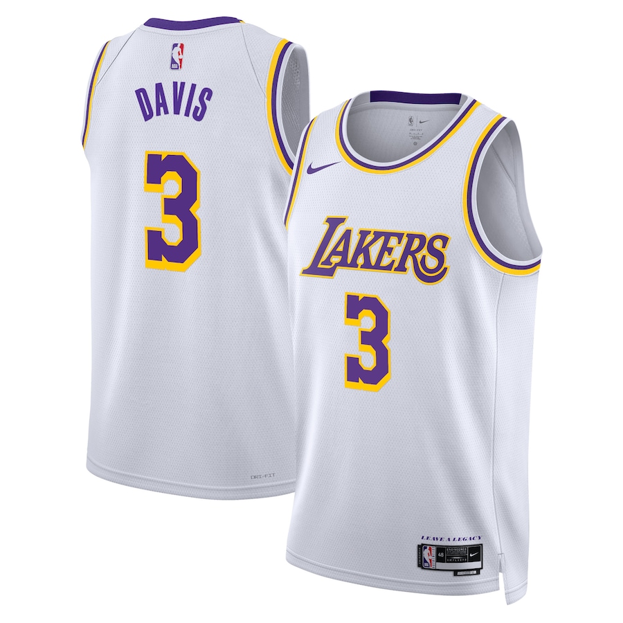 Los Angeles Lakers Anthony Davis Nike Association Edition White NBA Jersey