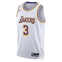 Alternative view of Los Angeles Lakers Anthony Davis Nike Association Edition White NBA Jersey