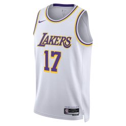 Alternative view of Los Angeles Lakers Dennis Schröder Nike Association Edition White NBA Jersey