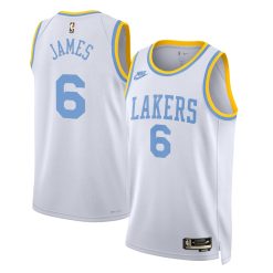 Los Angeles Lakers Lebron James Nike Classic Edition White NBA Jersey