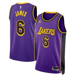 Los Angeles Lakers Lebron James Statement Edition Purple NBA Jersey