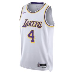 Alternative view of Los Angeles Lakers Lonnie Walker IV Nike Association Edition White NBA Jersey