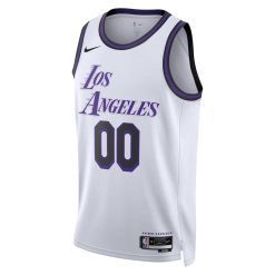 Alternative view of Los Angeles Lakers Nike City Edition White Custom NBA Jersey