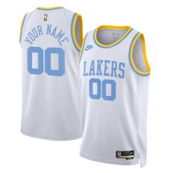 Los Angeles Lakers Nike Classic Edition White/Valour Blue Custom NBA Jersey