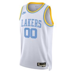 Alternative view of Los Angeles Lakers Nike Classic Edition White/Valour Blue Custom NBA Jersey