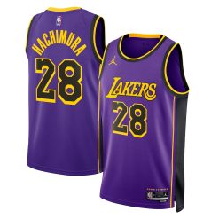 Los Angeles Lakers Rui Hachimura Statement Edition Purple NBA Jersey