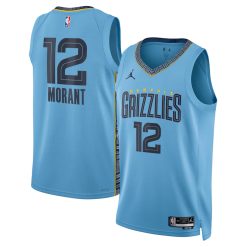 Memphis Grizzlies Ja Morant Statement Edition Light Blue NBA Jersey