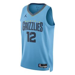 Alternative view of Memphis Grizzlies Ja Morant Statement Edition Light Blue NBA Jersey