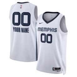 Memphis Grizzlies Nike Association White Custom NBA Jersey
