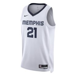 Alternative view of Memphis Grizzlies Tyus Jones Nike Association Edition White NBA Jersey
