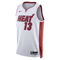 Alternative view of Miami Heat Bam Adebayo Nike Association Edition White NBA Jersey