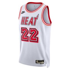 Alternative view of Miami Heat Jimmy Butler Nike Classic Edition White NBA Jersey