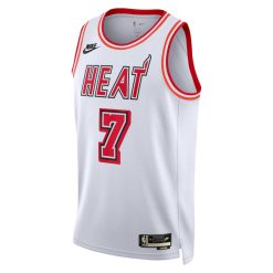 Alternative view of Miami Heat Kyle Lowry Nike Classic Edition White NBA Jersey