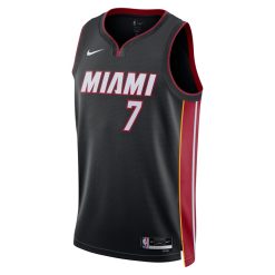 Alternative view of Miami Heat Kyle Lowry Nike Icon Edition Black NBA Jersey