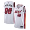 Miami Heat Nike Association White Custom NBA Jersey