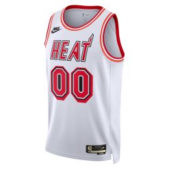 Alternative view of Miami Heat Nike Classic Edition White/Black Custom NBA Jersey