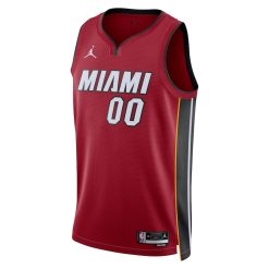 Alternative view of Miami Heat Statement Red Custom NBA Jersey