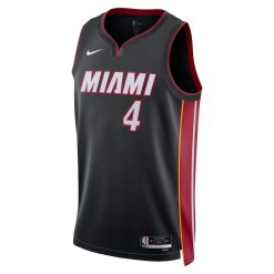 Alternative view of Miami Heat Victor Oladipo Nike Icon Edition Black NBA Jersey