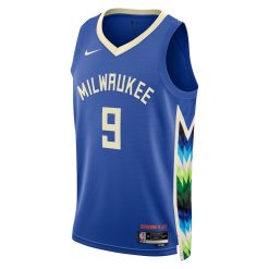 Alternative view of Milwaukee Bucks Bobby Portis Jr Nike City Edition Royal NBA Jersey