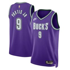 Milwaukee Bucks Bobby Portis Jr Nike Classic Edition Purple NBA Jersey