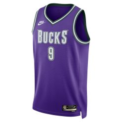 Alternative view of Milwaukee Bucks Bobby Portis Jr Nike Classic Edition Purple NBA Jersey