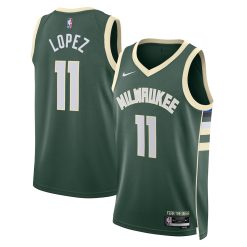 Milwaukee Bucks Brook Lopez Nike Icon Edition Green NBA Jersey
