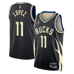 Milwaukee Bucks Brook Lopez Statement Edition Black NBA Jersey