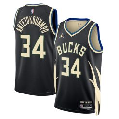 Milwaukee Bucks Giannis Antetokounmpo Statement Edition Black NBA Jersey