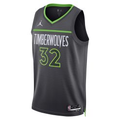 Minnesota Timberwolves Karl-Anthony Towns Statement Edition Grey NBA Jersey - Image 2