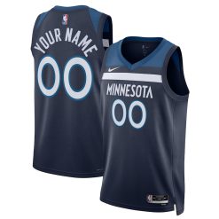 Minnesota Timberwolves Nike Icon Navy NBA Jersey