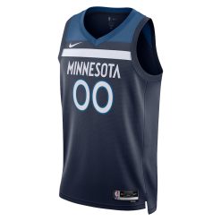 Alternative view of Minnesota Timberwolves Nike Icon Navy NBA Jersey