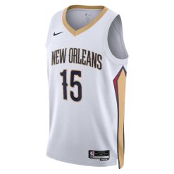 Alternative view of New Orleans Pelicans Jose Alvarado Nike Association Edition White NBA Jersey