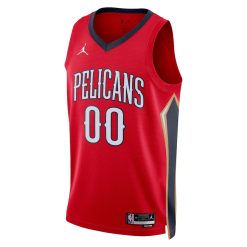Alternative view of New Orleans Pelicans Statement Red Custom NBA Jersey