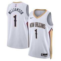 New Orleans Pelicans Zion Williamson Nike Association Edition White NBA Jersey