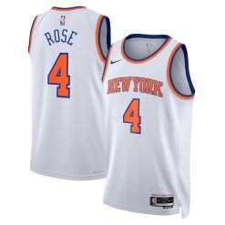 New York Knicks Derrick Rose Nike Association Edition White NBA Jersey