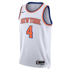 Alternative view of New York Knicks Derrick Rose Nike Association Edition White NBA Jersey