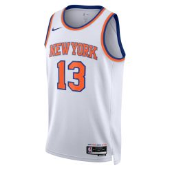Alternative view of New York Knicks Evan Fournier Nike Association Edition White NBA Jersey