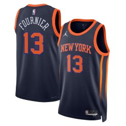 New York Knicks Evan Fournier Statement Edition Navy NBA Jersey