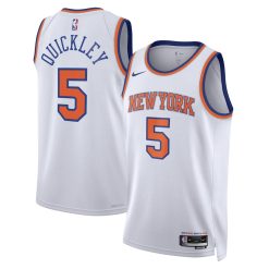 New York Knicks Immanuel Quickley Nike Association Edition White NBA Jersey