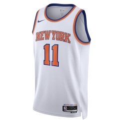 Alternative view of New York Knicks Jalen Brunson Nike Association Edition White NBA Jersey