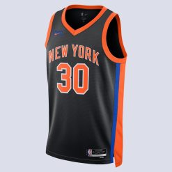 Alternative view of New York Knicks Julius Randle Nike City Edition Black NBA Jersey