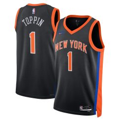 New York Knicks Obi Toppin Nike City Edition Black NBA Jersey
