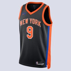 Alternative view of New York Knicks RJ Barrett Nike City Edition Black NBA Jersey