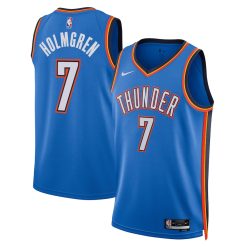Oklahoma City Thunder Chet Holmgren Nike Icon Edition Blue NBA Jersey