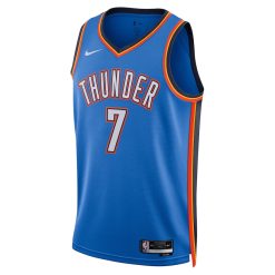 Alternative view of Oklahoma City Thunder Chet Holmgren Nike Icon Edition Blue NBA Jersey