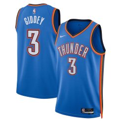 Oklahoma City Thunder Josh Giddey Nike Icon Edition Blue NBA Jersey