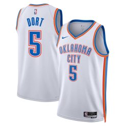 Oklahoma City Thunder Luguentz Dort Nike Association Edition White NBA Jersey