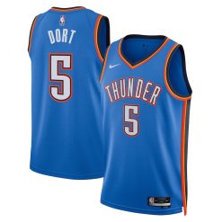 Oklahoma City Thunder Luguentz Dort Nike Icon Edition Blue NBA Jersey