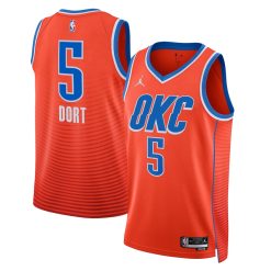 Oklahoma City Thunder Luguentz Dort Statement Edition Orange NBA Jersey