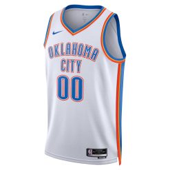 Alternative view of Oklahoma City Thunder Nike Association White Custom NBA Jersey